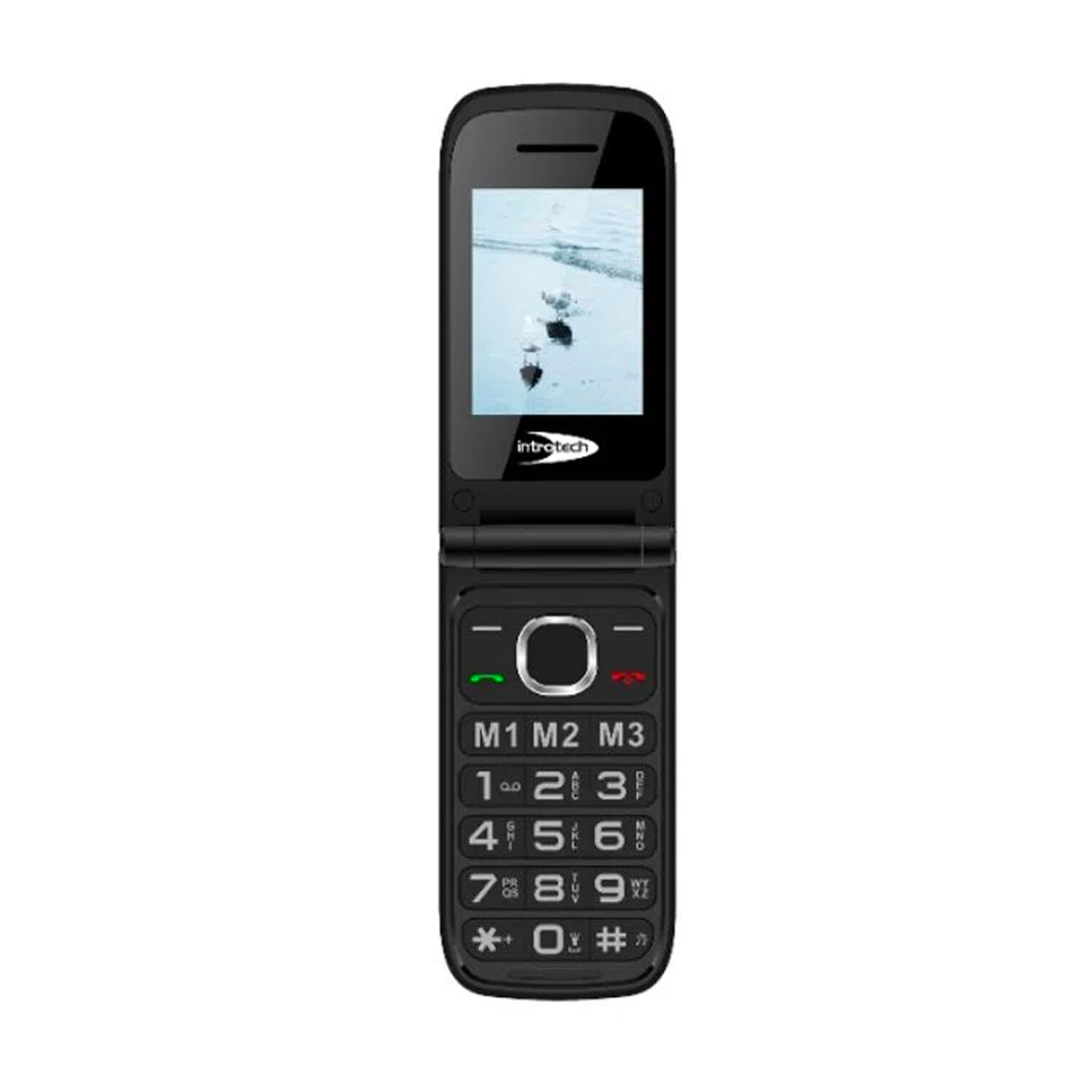 Seniorphone 4g Clamshell Batt 1450mah Gris-negro Introtech image number 2.0