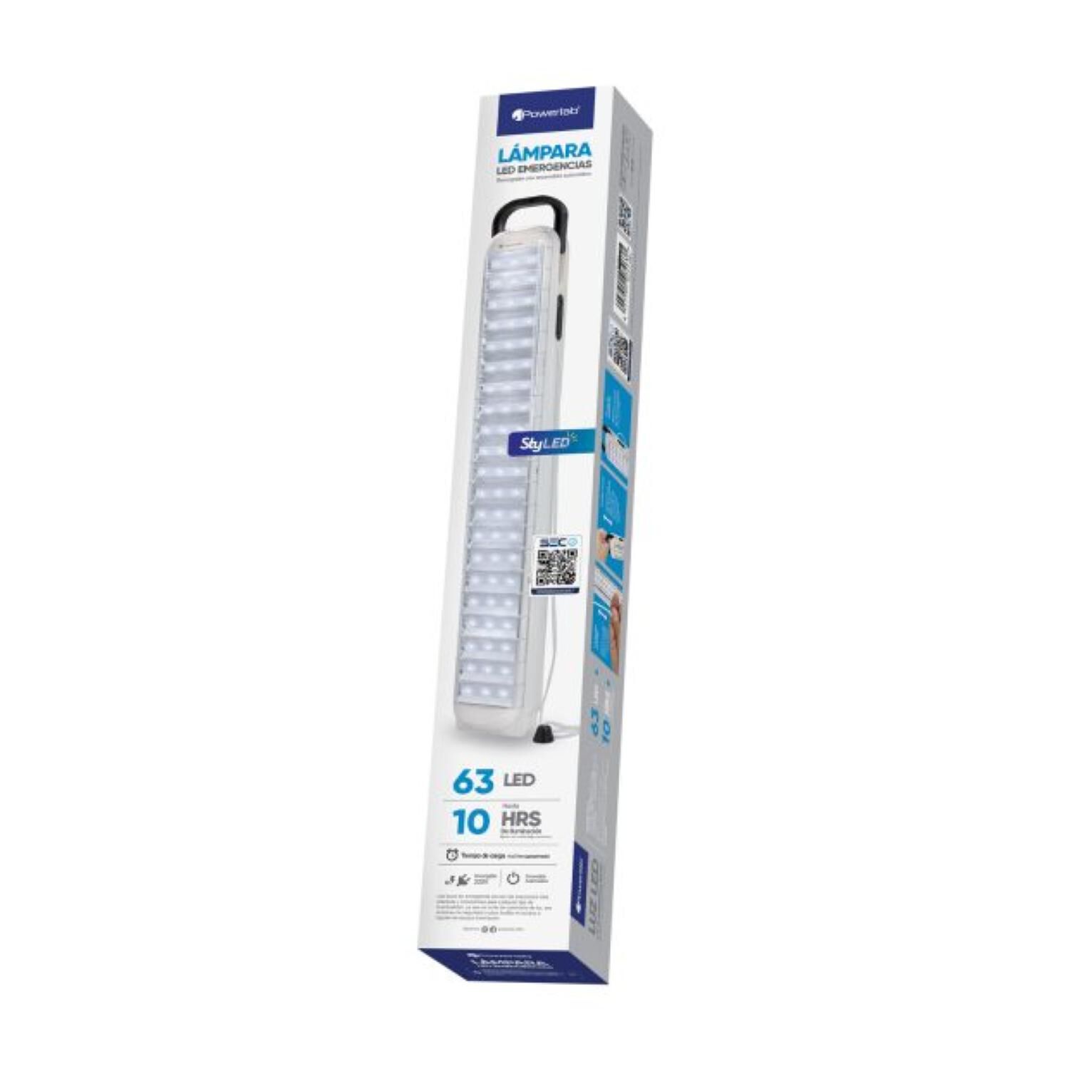 Lampara De Emergencia 63led 250lm 5w Blanco 7263 image number 4.0