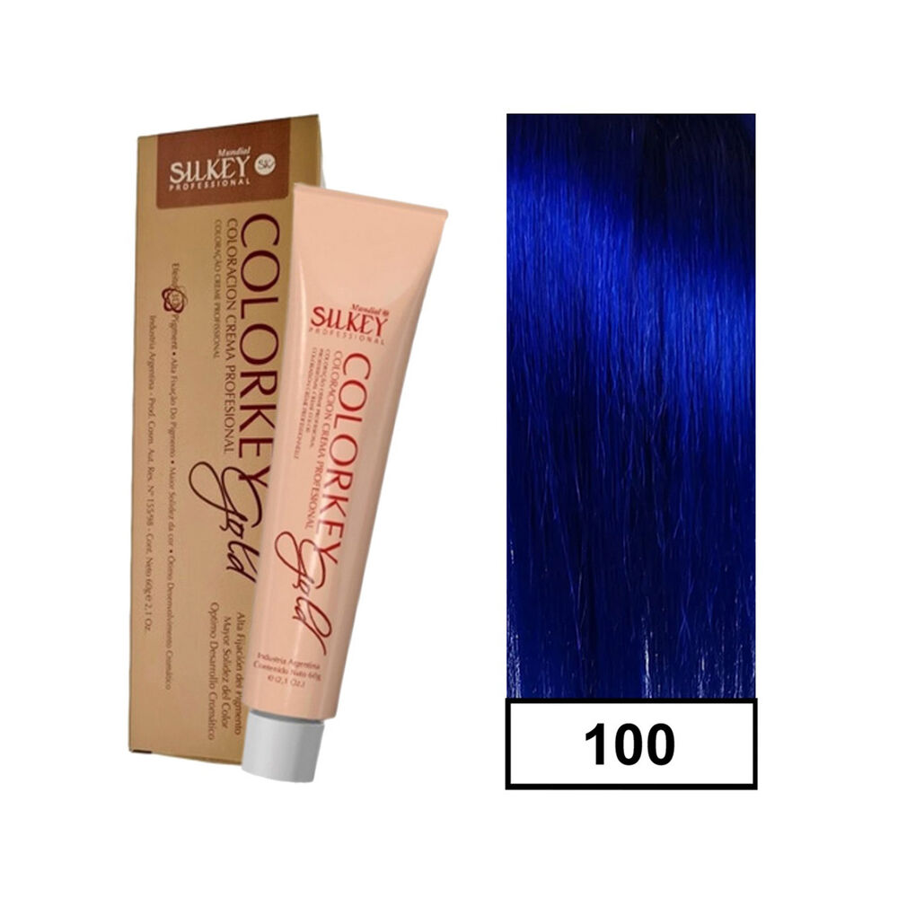 Colorkey Gold - Tintura Permanente Efecto 3d Pigment 60gr + Oxidante - 100 Azul image number 0.0