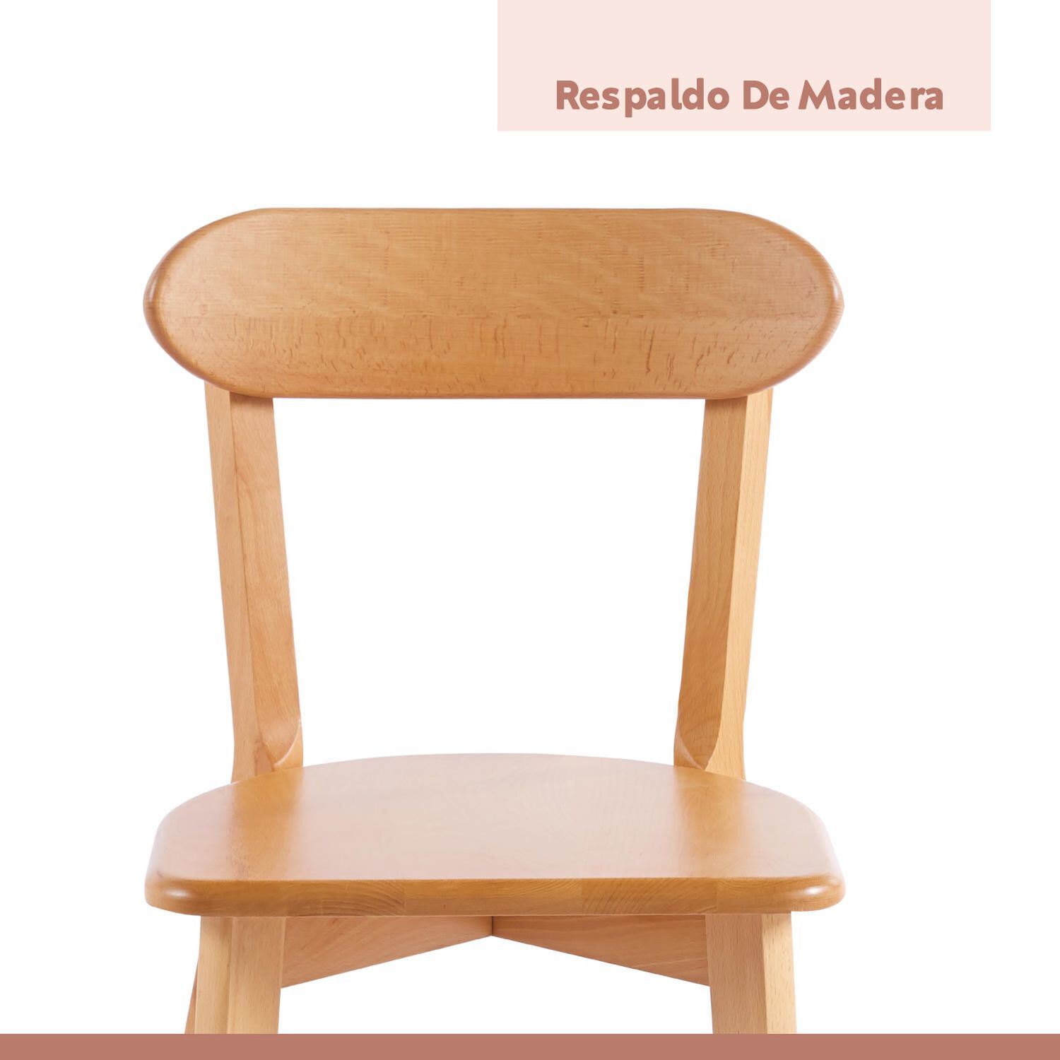 Comedor De Vidrio Cross 140x90cm + 6 Sillas Fresno De Madera image number 6.0