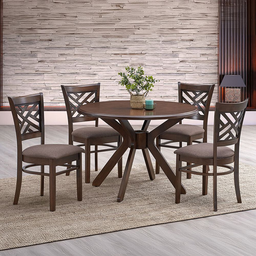 Juego De Comedor Estelle Chocolate 106 Cm 4 Sillas Café image number 1.0