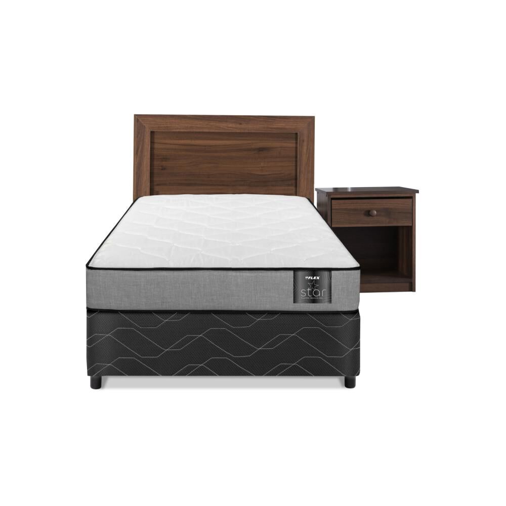 Cama Americana Flex Star / 1.5 Plazas / Base Normal + Set De Maderas image number 1.0