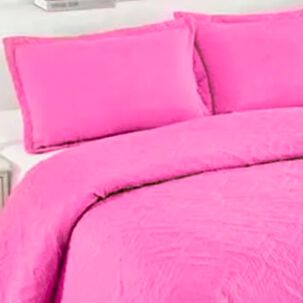 Cubrecama Quilt De Verano 2 Plazas Rosa