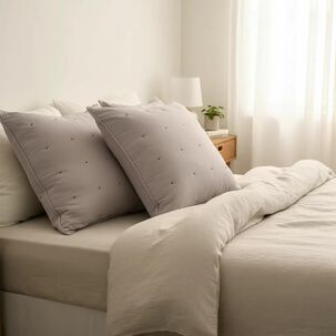 Set De 2 Cojines Bordados 6060 Cm Algod&oacute;n