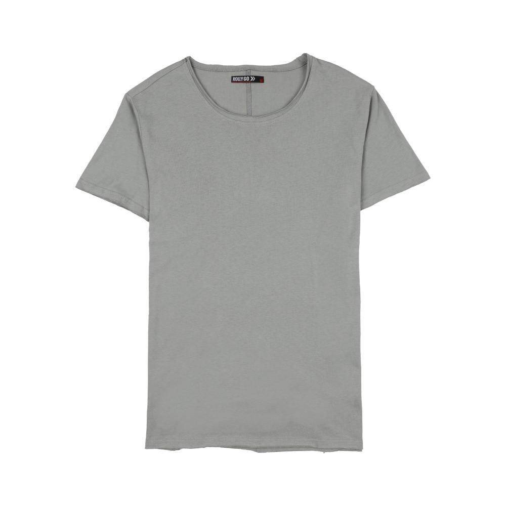 Polera Lisa Slim Fit Manga Corta Cuello Redondo Hombre Rolly Go image number 0.0