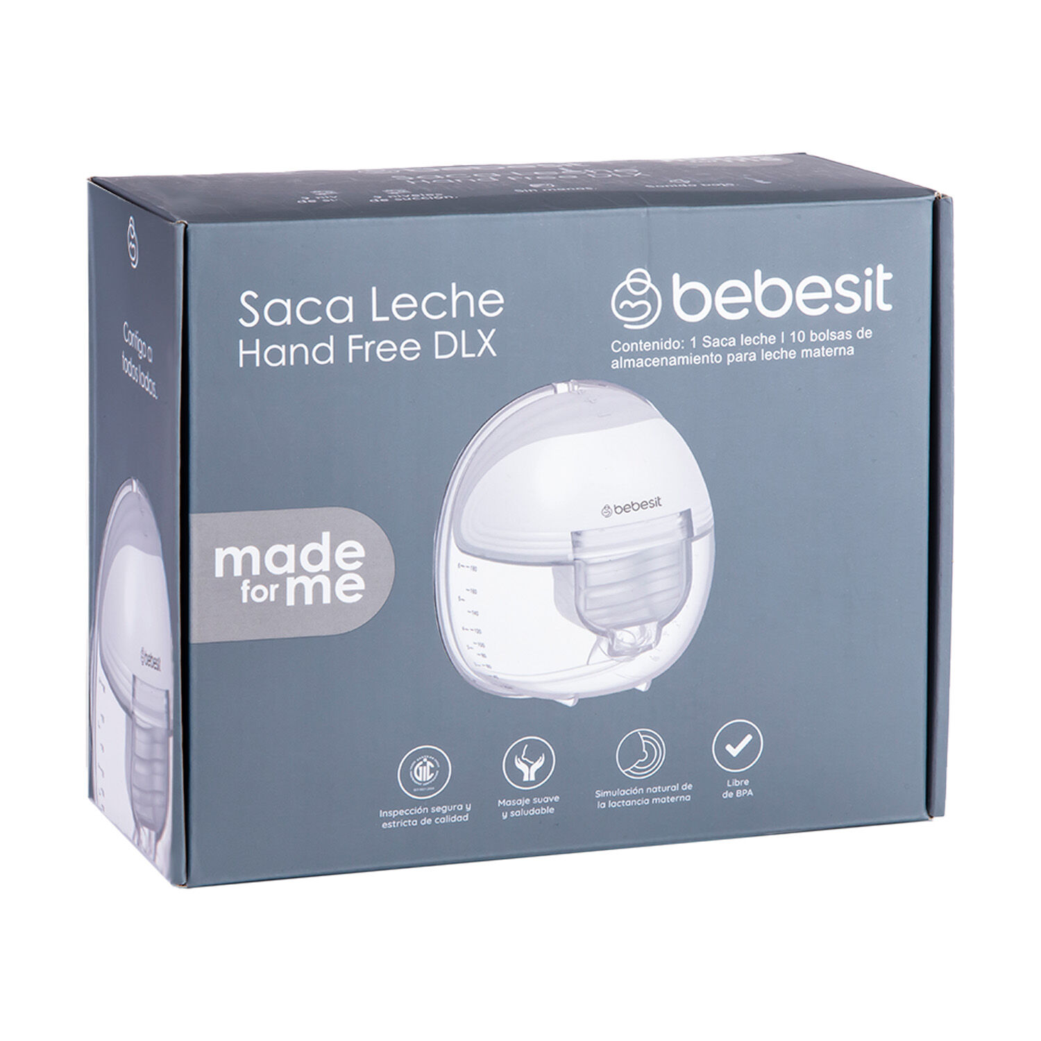 Extractor Leche Materna El&eacute;ctrico Manos Libre + 10 Bolsas image number 7.0