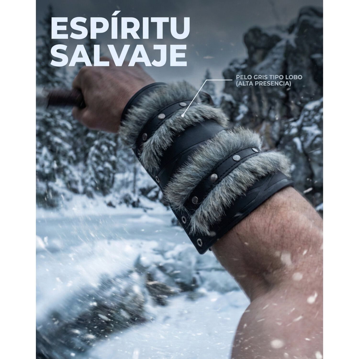 Disfraz Brazalete Armadura Lobo Vikingo image number 13.0