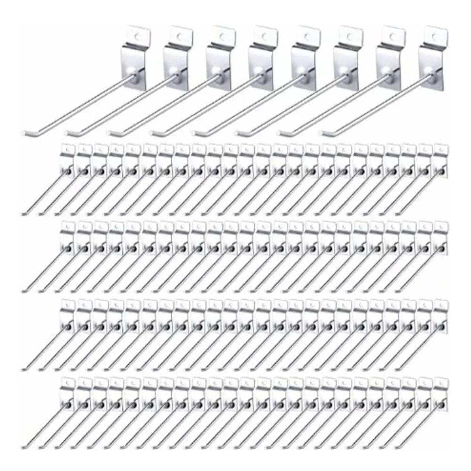 Pack 100 Ganchos Gancheras Panel Ranurado 15 Cm Exhibidor image number 0.0
