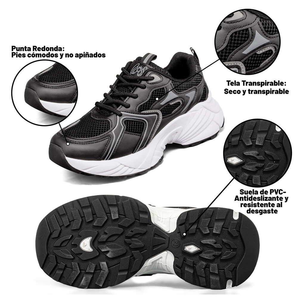 Zapatilla Deportiva Urbana Casual Mujer Comodo Weide Tfa300 image number 7.0