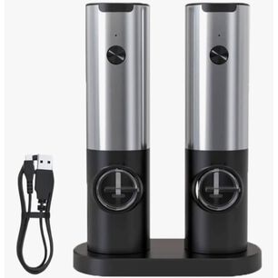 Set Molinillo Sal Y Pimienta El&eacute;ctrico Con Base Usb C