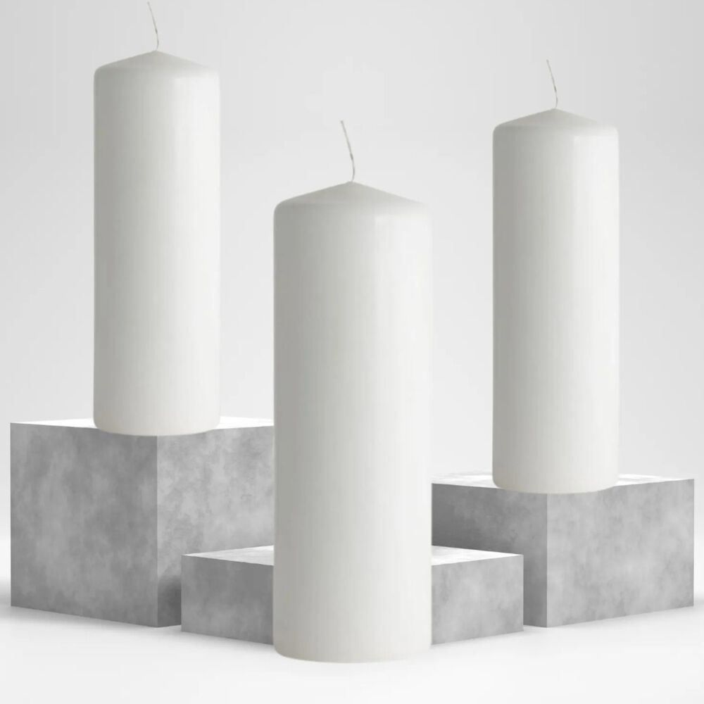 Vela Grande Cirio 20x7 Cm Vel&oacute;n Blanco image number 8.0