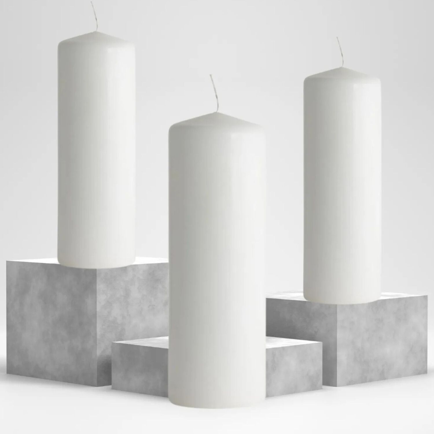 Vela Grande Cirio 20x7 Cm Vel&oacute;n Blanco image number 8.0