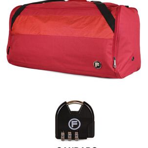 Bolso De Viaje Con Ruedas Kross L 131 Lts Rojo + Candado F