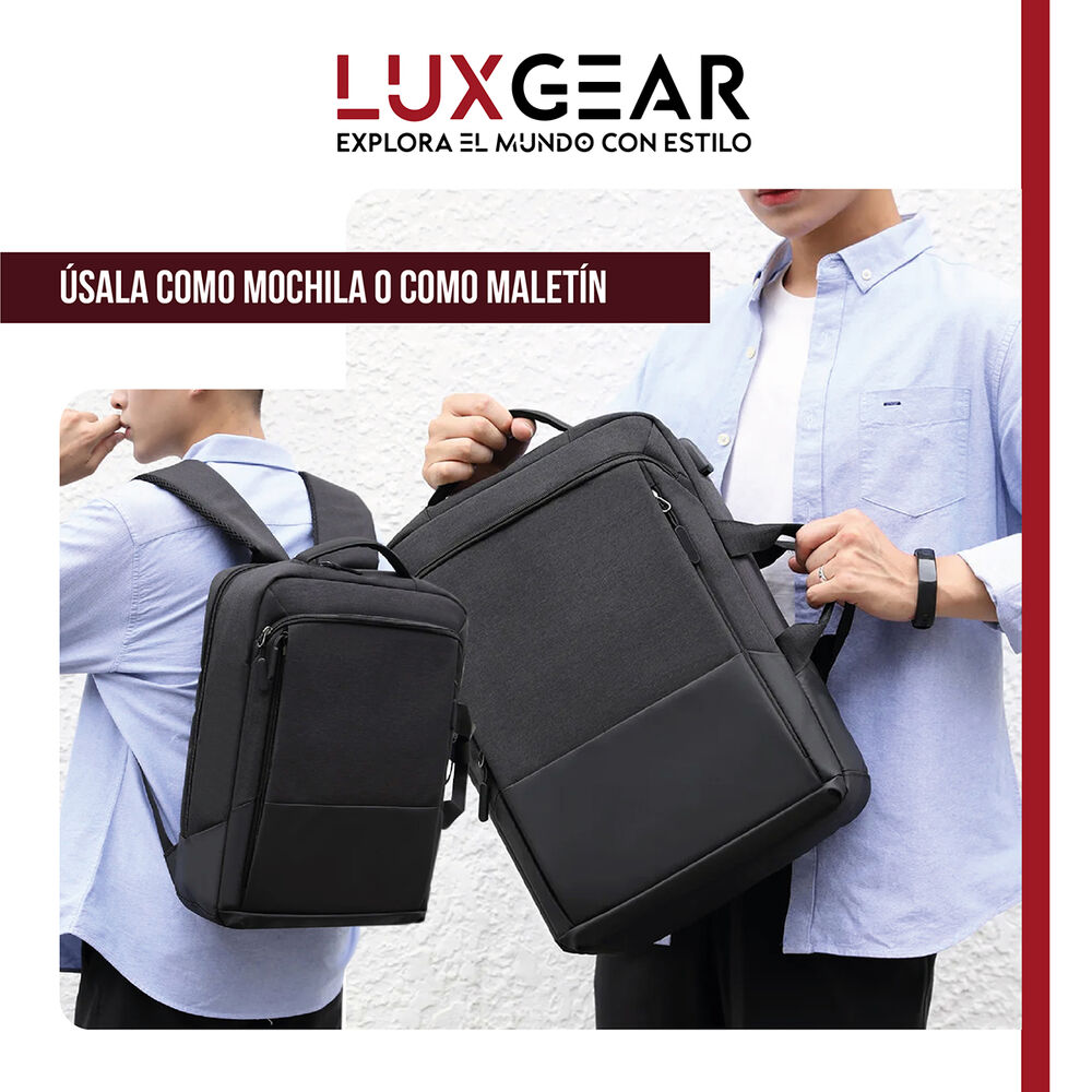 Mochila Notebook Oficina Luxgear Urbantech Impermeable - Gris image number 6.0