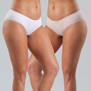 Pack 2x Pantaleta Rib Sin Costuras Mujer Flores 25197-1