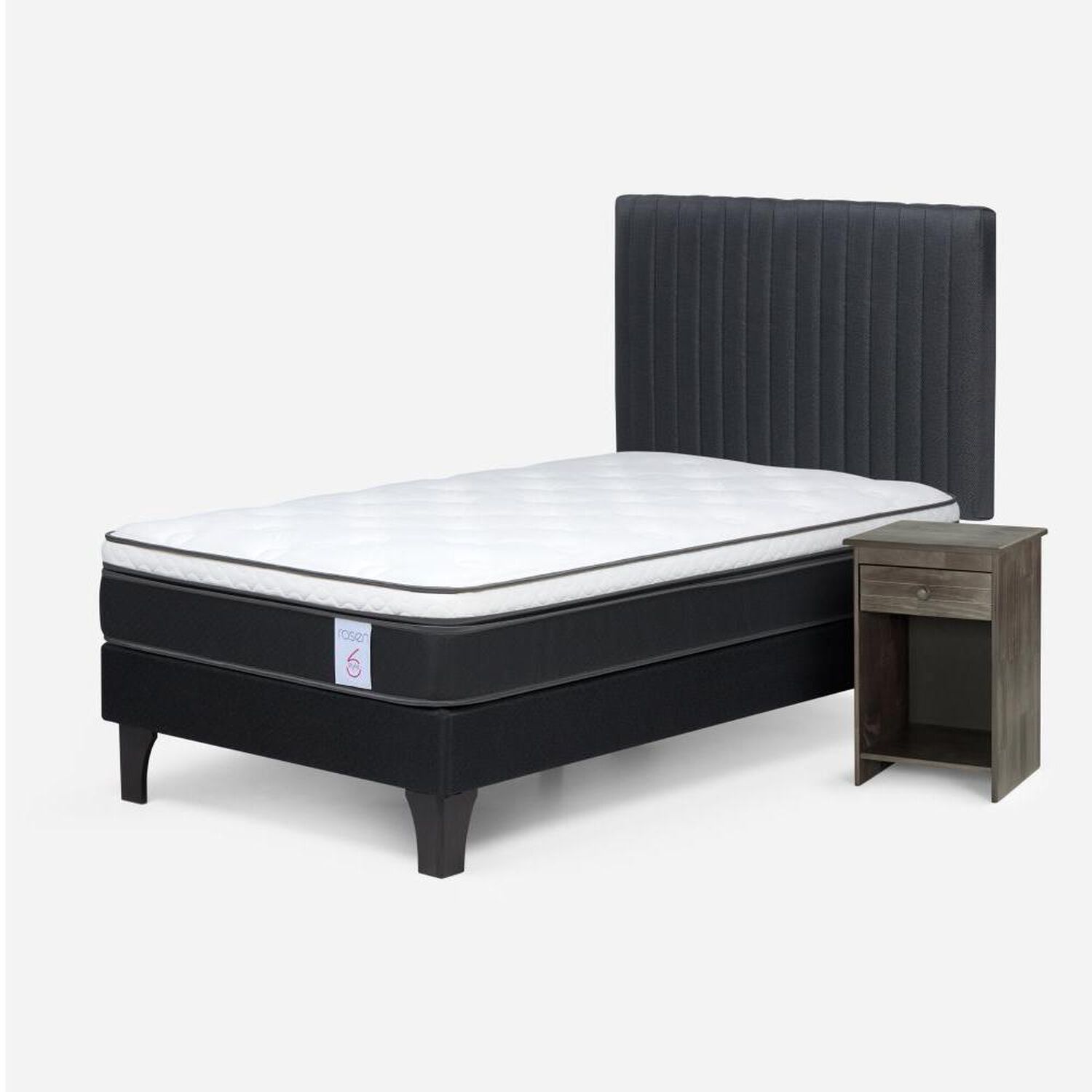 Cama Europea Rosen New Style 6 / 1.5 Plazas / Base Normal + Set De Maderas image number 1.0