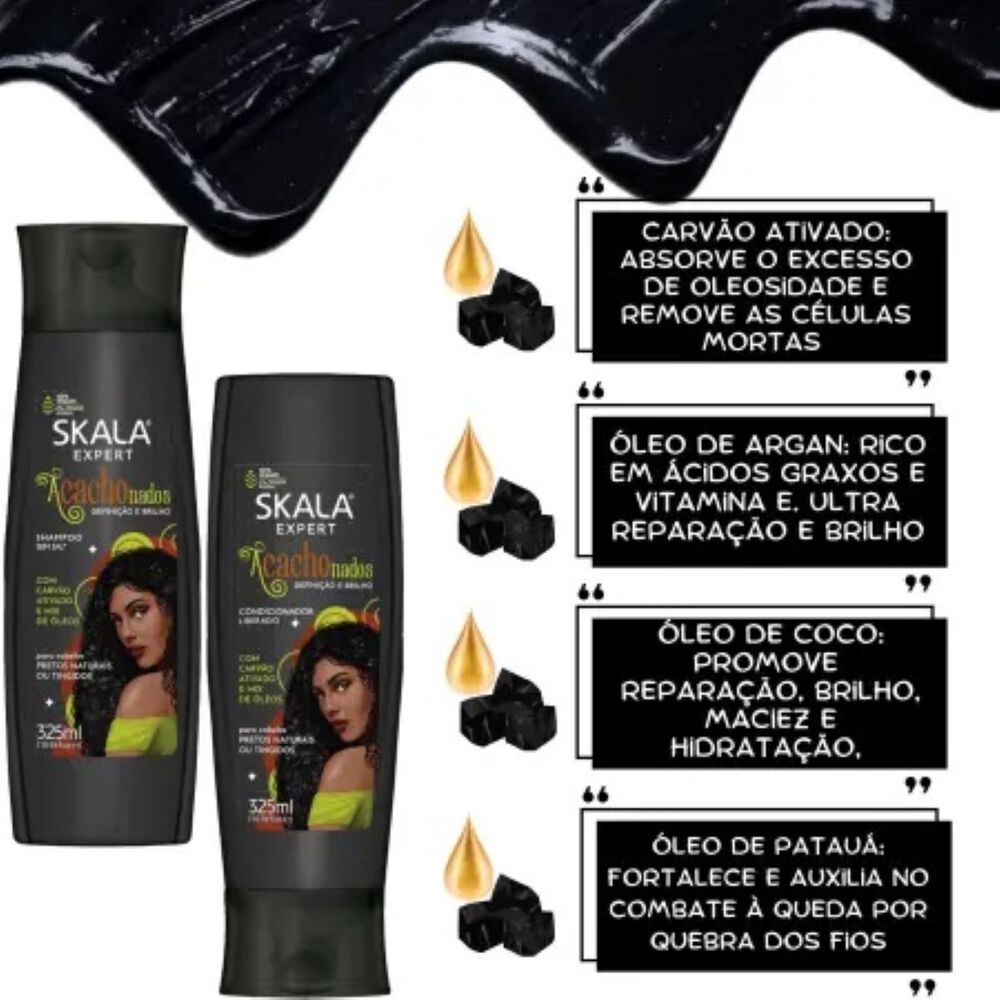 Kit Shampoo Y Acond Acachonados Skala Expert 650ml image number 4.0