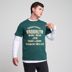 Polera Estampada Manga Corta Cuello Redondo Hombre Skuad