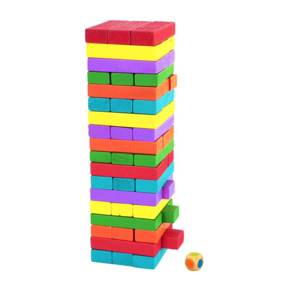 Juego Yenga Colores Bloques Educativo Para Niños 54 Piezas image number 3.0