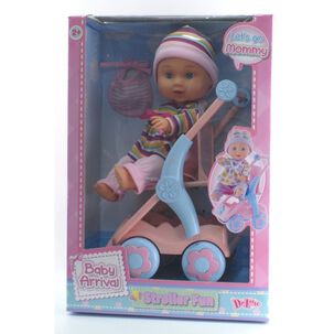 Muñeca Baby Arrival Stroller Set De Luxe / 30 Cm