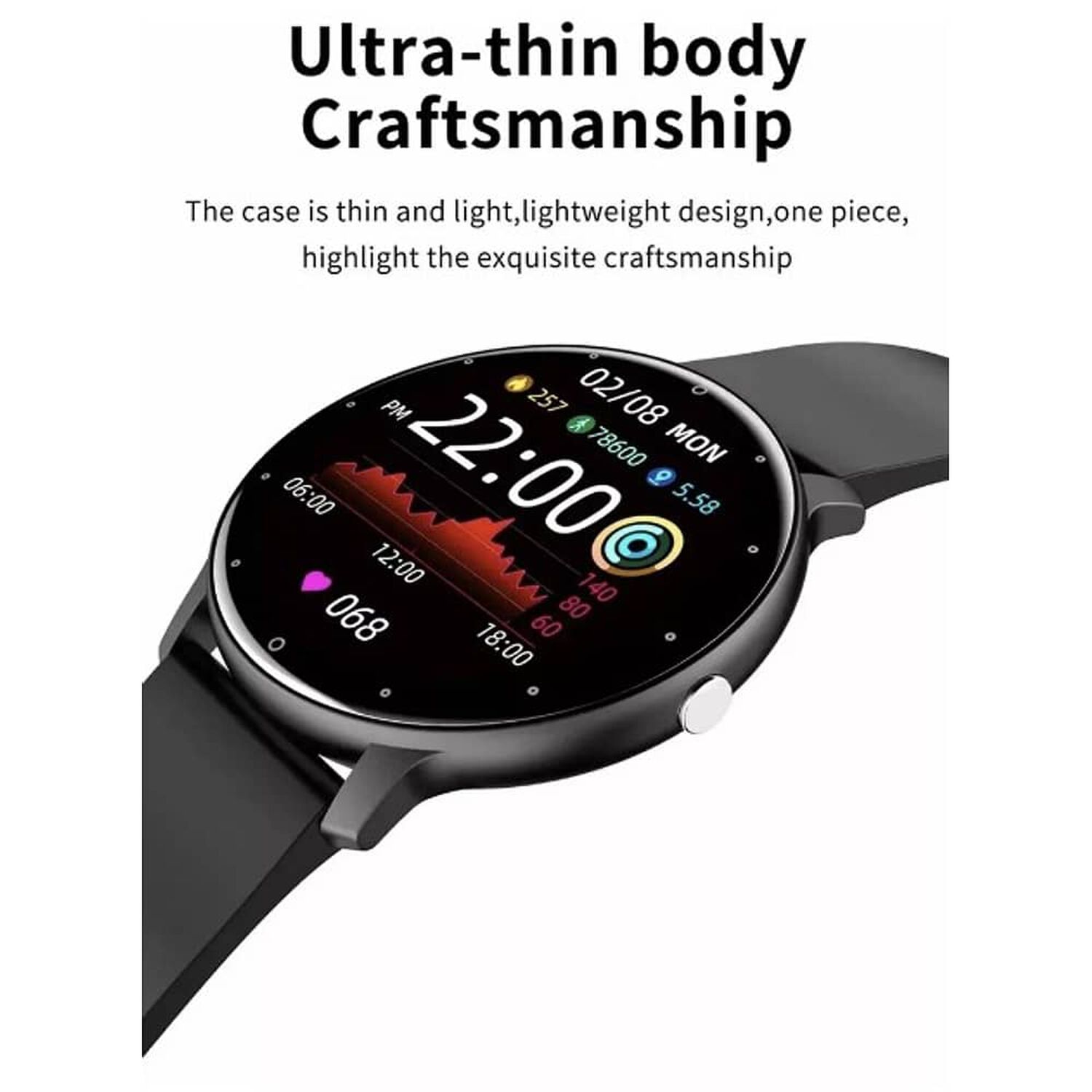 Smartwatch Gen&eacute;rica Zl02 Caja Rosa image number 2.0
