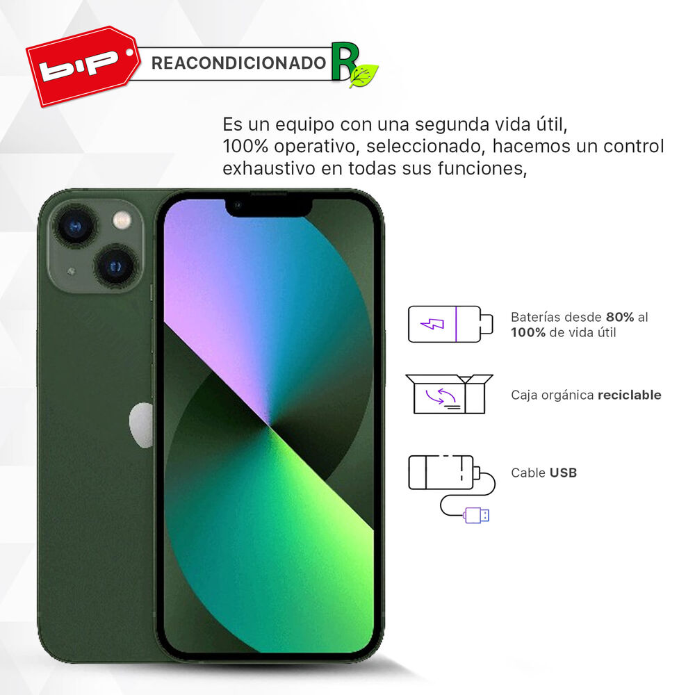 Iphone 13 Mini 256gb - Green - Reacondicionado - Grado A image number 0.0