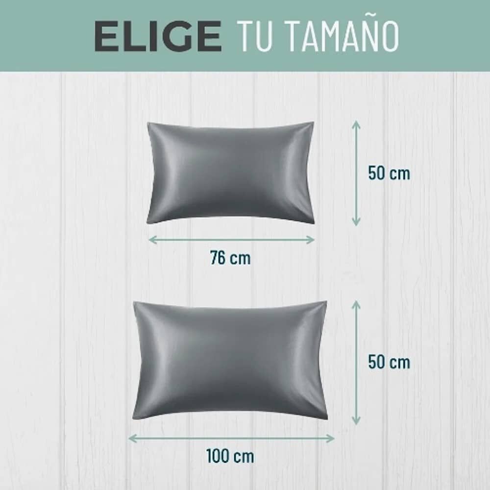 Funda Almohada Satin 100x50 Cm Gris image number 3.0