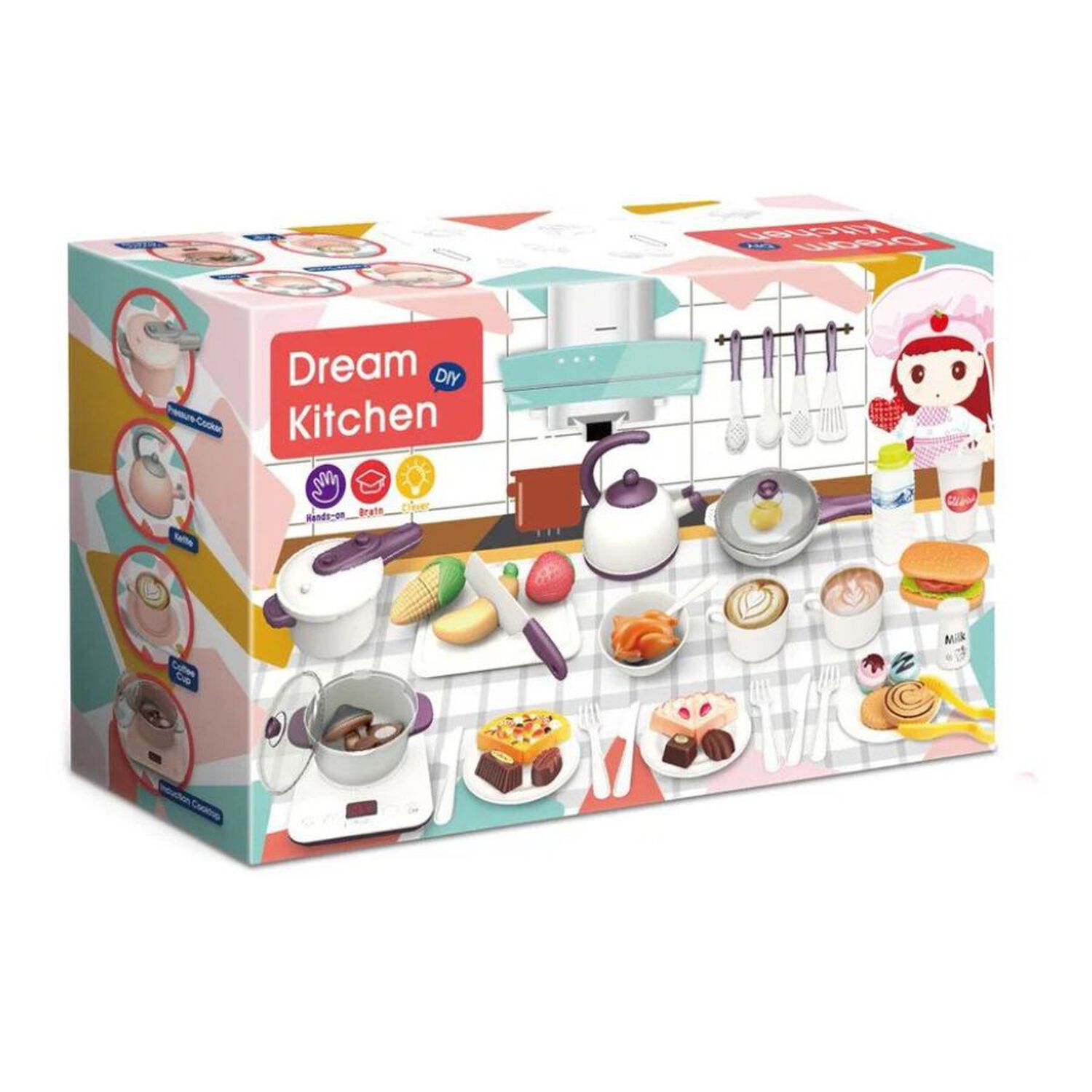 Set De Cocina Infantil Dream Kitchen Diy 55 Accesorios Luz Y Sonido image number 0.0