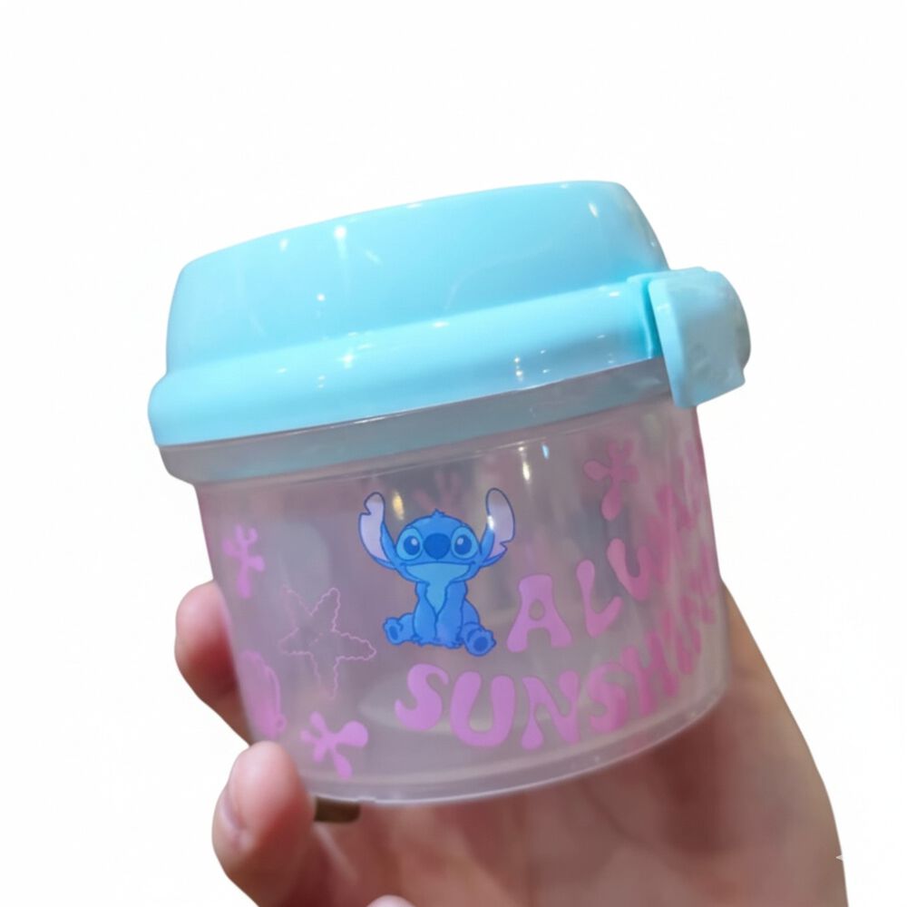 Porta Snack Disney Stitch Infantil Azul 280ml image number 0.0