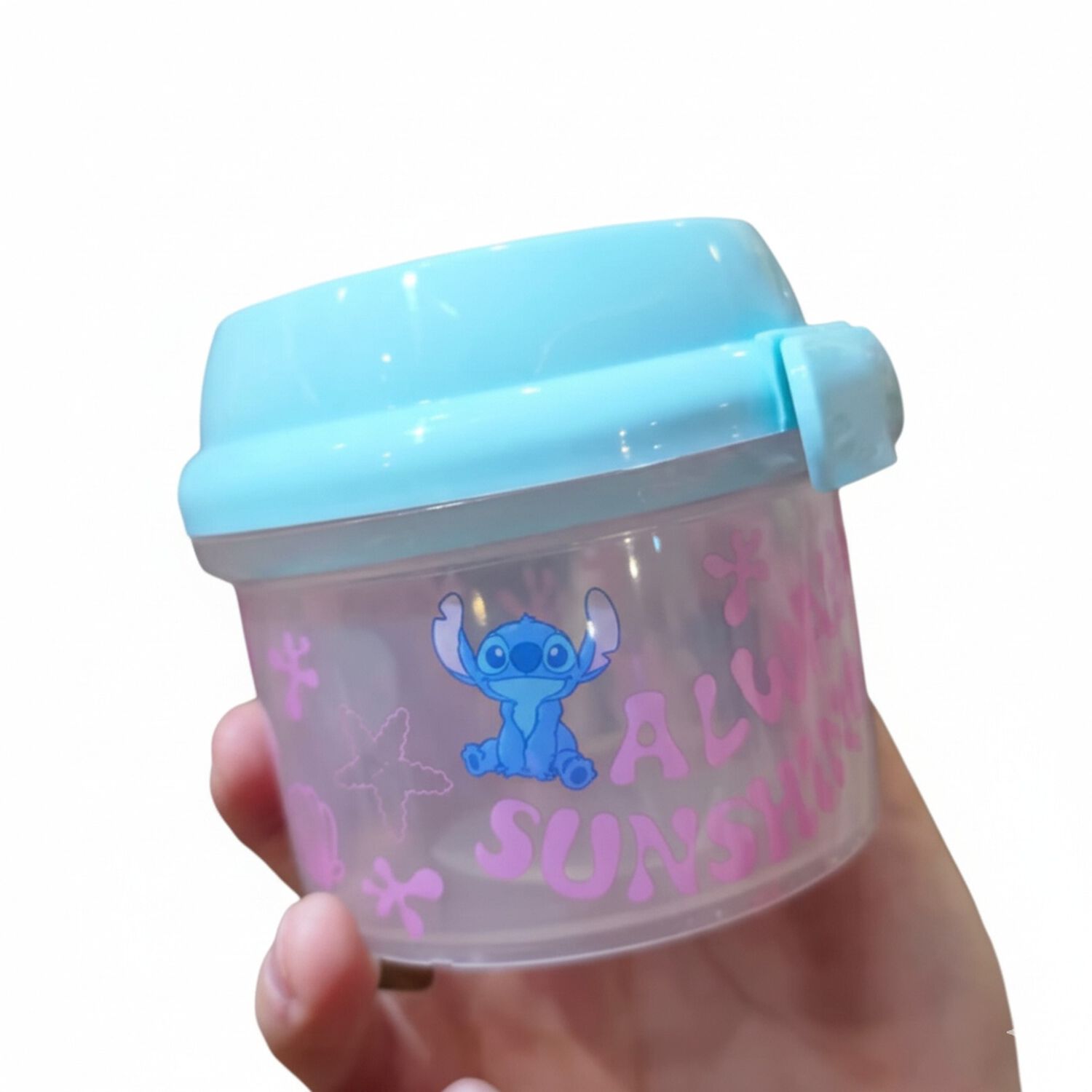 Porta Snack Disney Stitch Infantil Azul 280ml image number 0.0