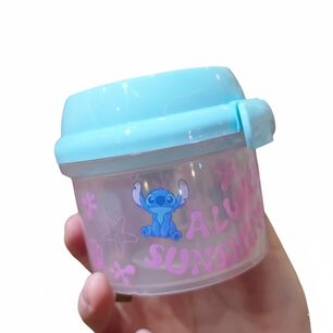 Porta Snack Disney Stitch Infantil Azul 280ml