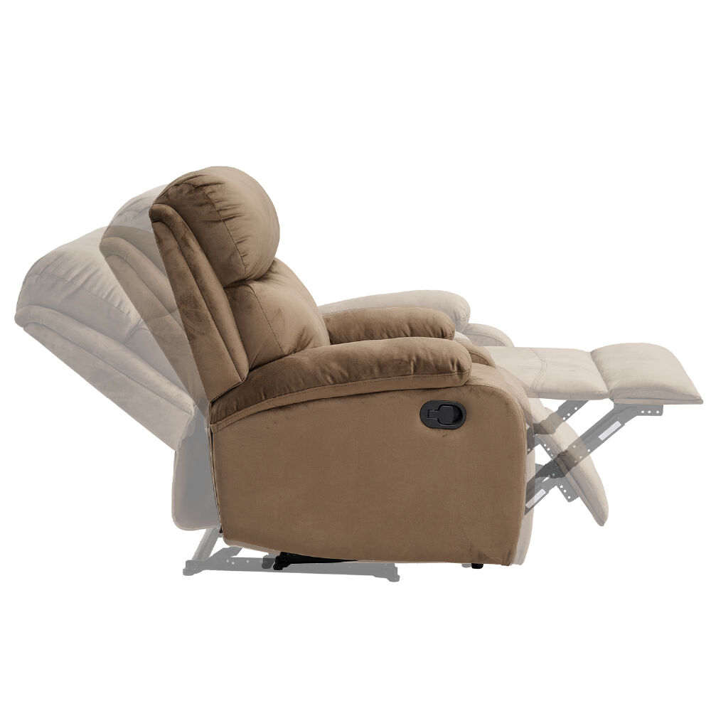 Berger Reclinable Milan Terciopelo Café image number 6.0