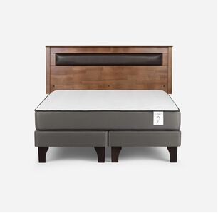 Cama Europea Rosen New Style 2 Plus / 2 Plazas / Base Dividida + Respaldo
