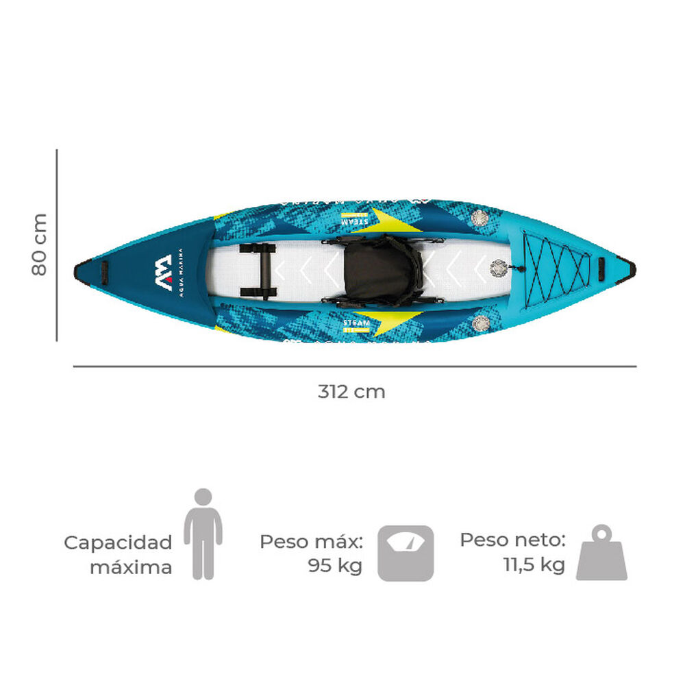 Kayak Inflable Steam Single / Kayak Aqua Marina image number 1.0