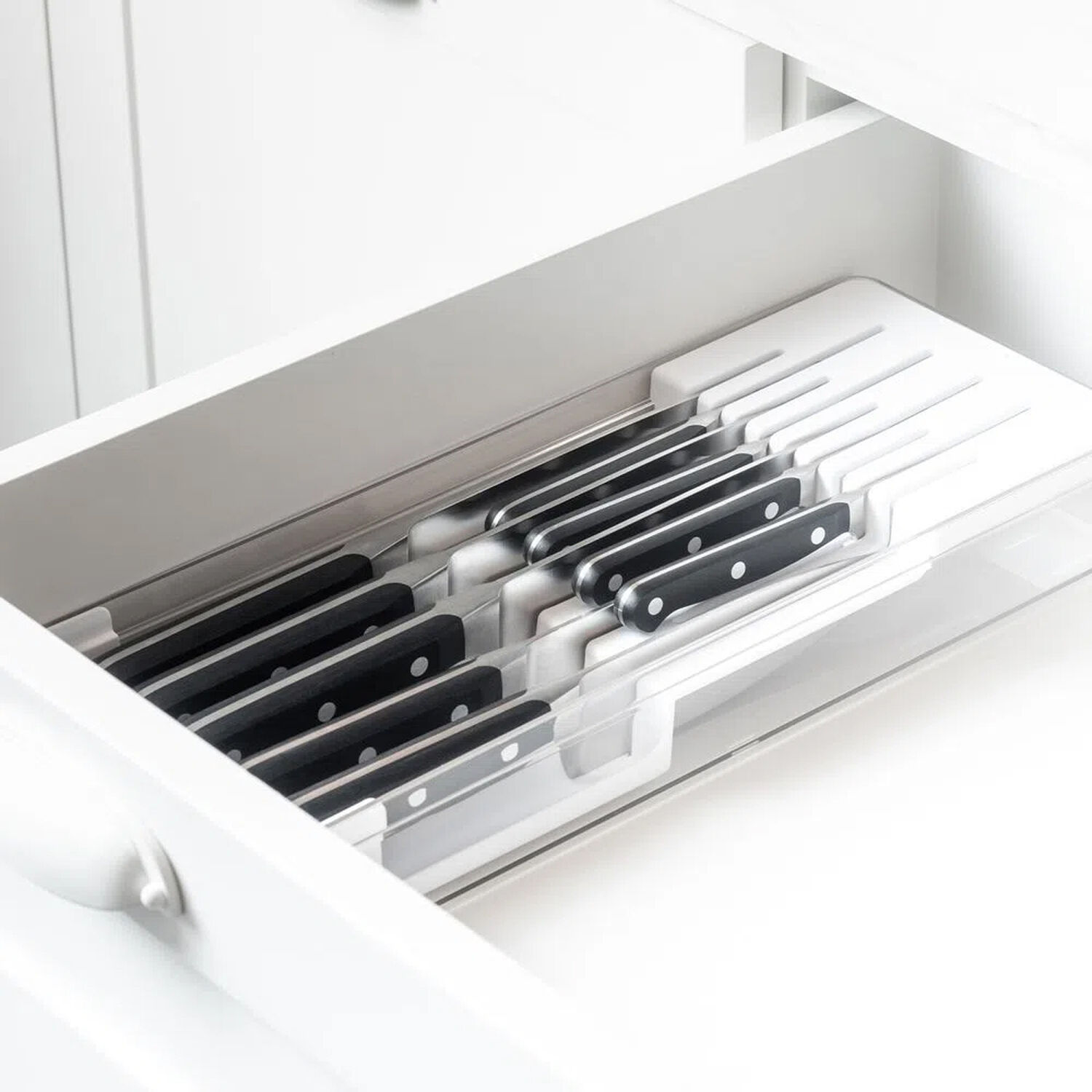 Organizador De Cuchillo Clear Blanco image number 1.0