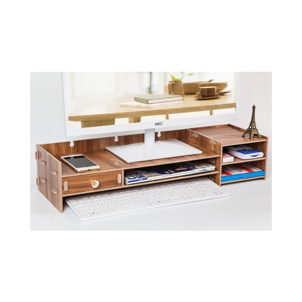 Base De Monitor Organizador Para Escritorio Multiuso Caf&eacute; image number 3.0