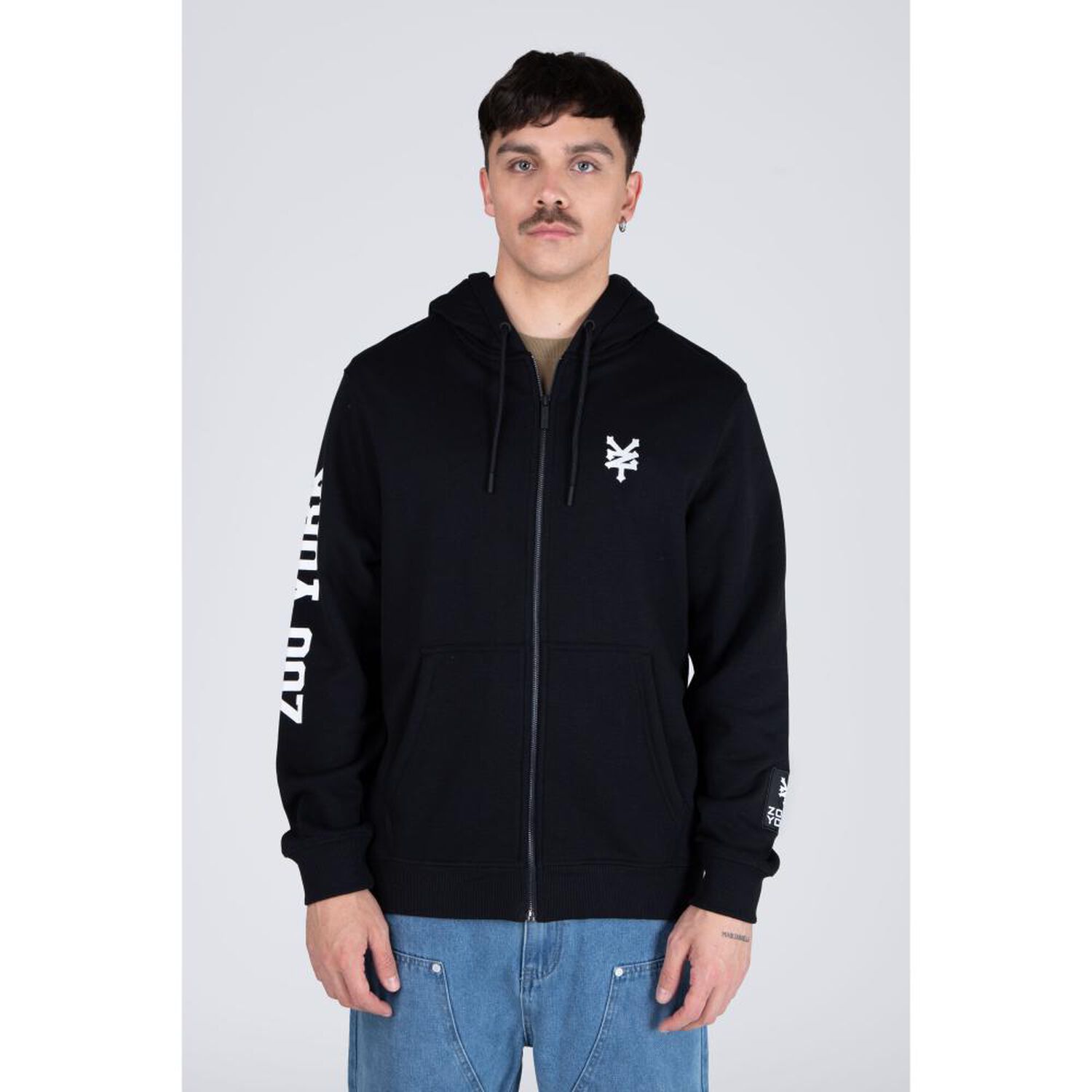 Poleron Zip Never Too Basic Con Capcucha Hombre Zoo York image number 0.0