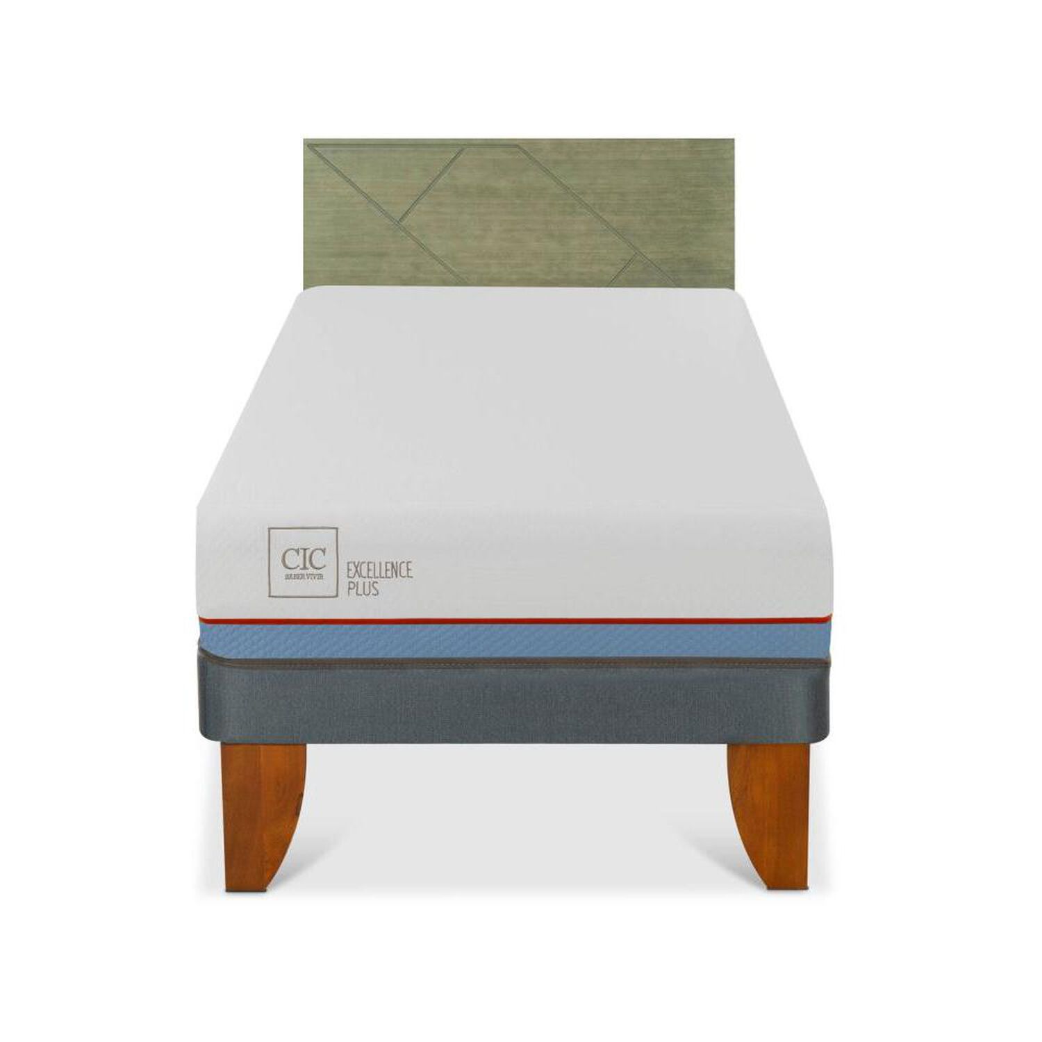 Cama Europea Cic Excellence Plus / 1.5 Plazas / Base Normal + Respaldo image number 0.0