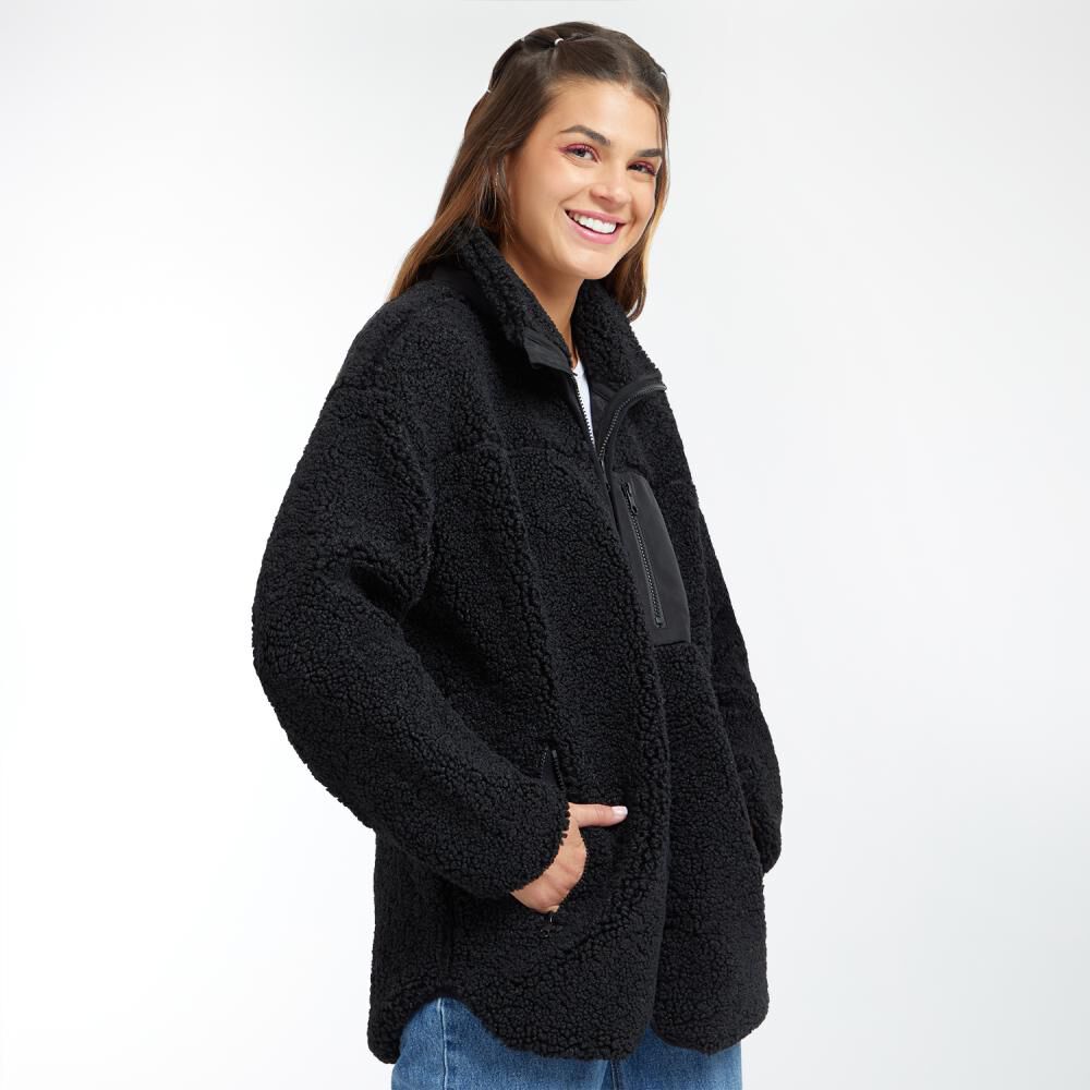 Chaqueta Sherpa Oversize Cuello Alto Mujer Freedom image number 2.0