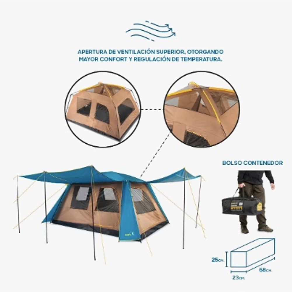 Carpa Dolomites 8 Discovery 8 Personas Techo Largo image number 4.0