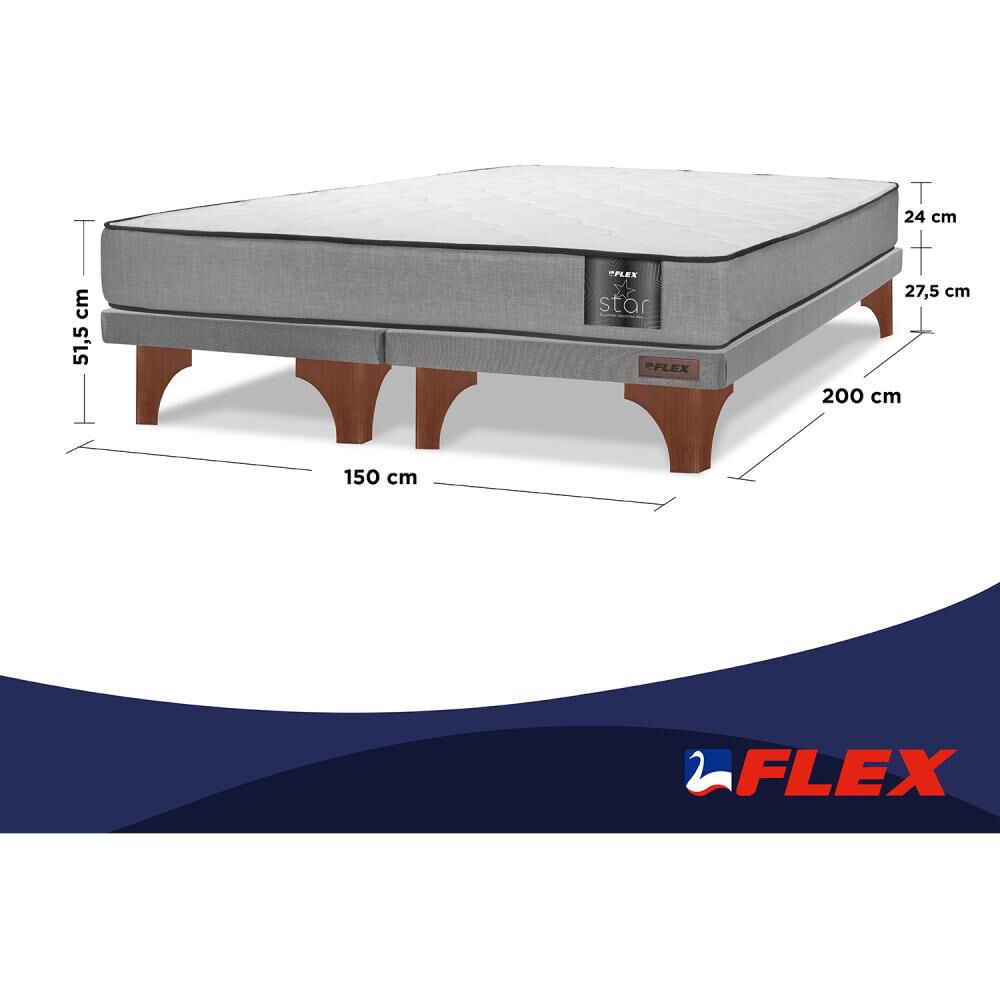 Cama Europea Flex Star / 2 Plazas / Base Dividida image number 5.0