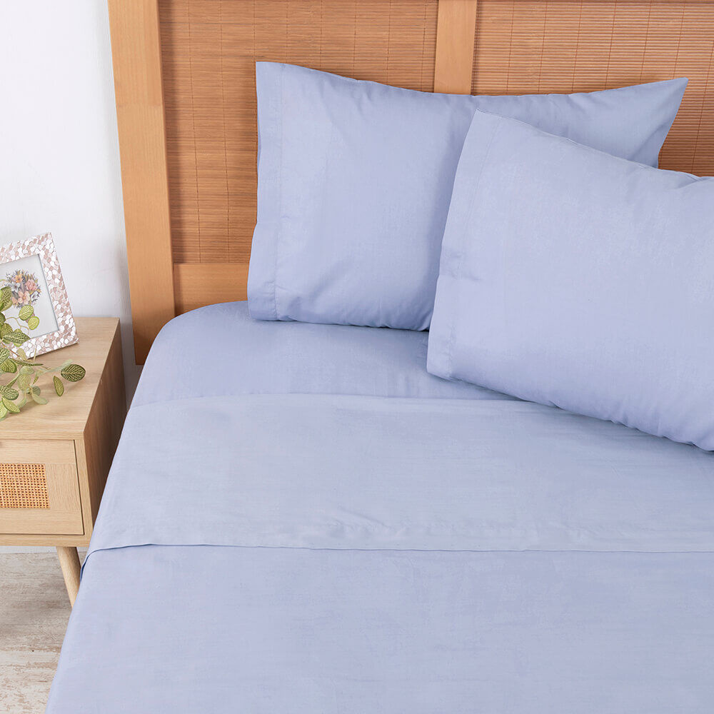 Sabana 180 Hilos Lisos Super King Azul image number 0.0