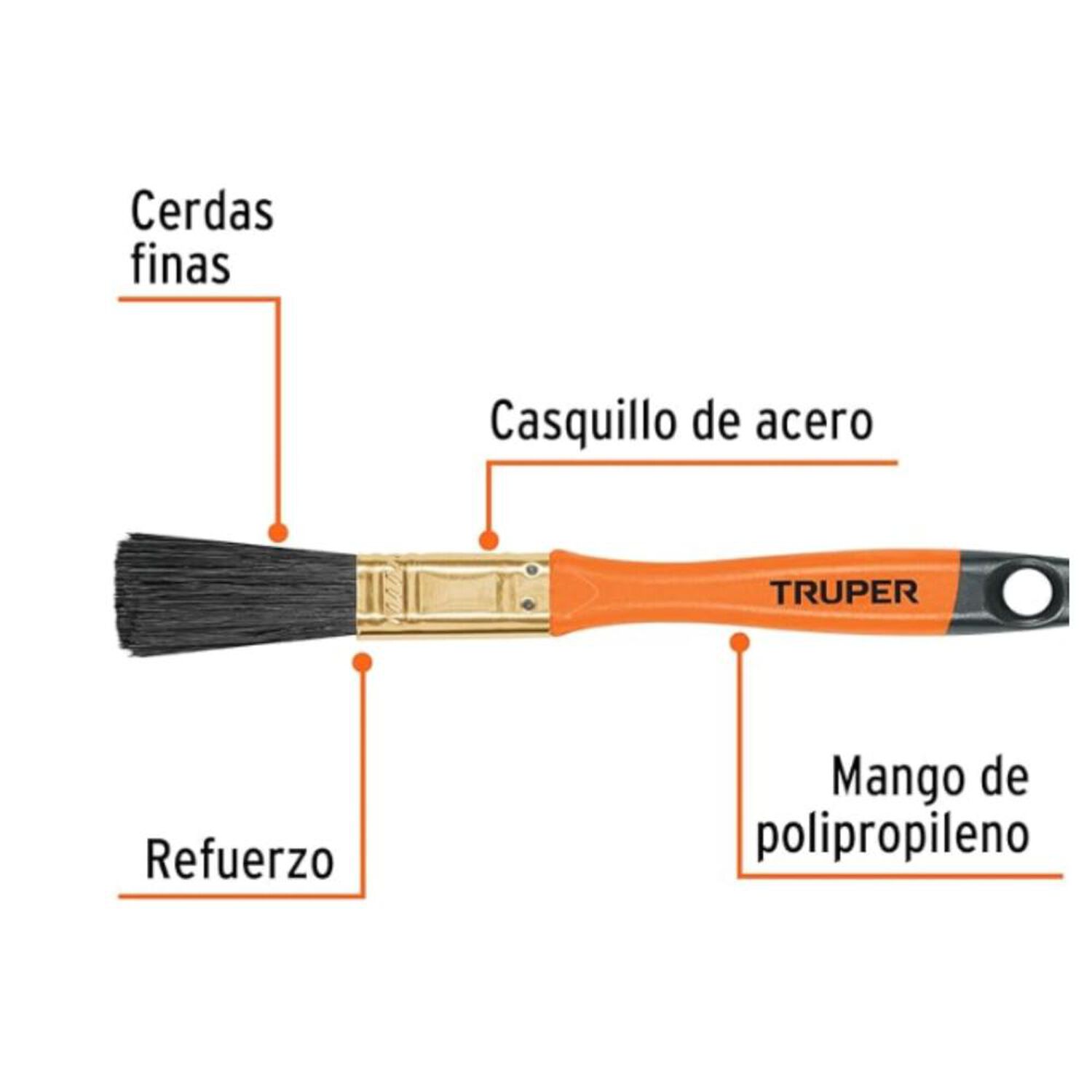 Brocha Profesional Uso General Truper 1 25.4mm image number 2.0