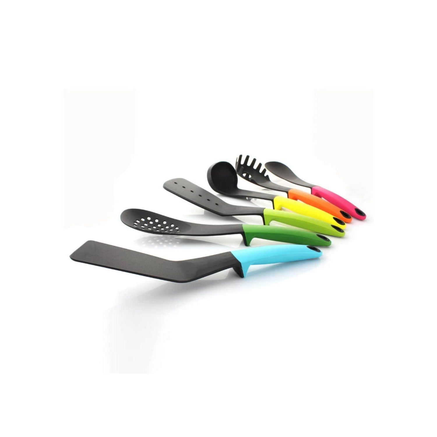 Set 6 Utensilios Cocina Antiadherentes Mango Silicona image number 2.0