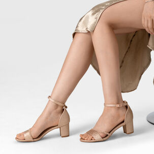 Sandalia Taco Fiesta Champan Mujer Weide You132