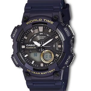 Reloj Casio De Hombre Aeq-110w-2avdf Analogo Digital Azul