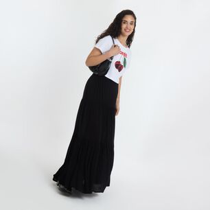 Polera Crop Print Moda Manga Corta Cuello Redondo Mujer Freedom