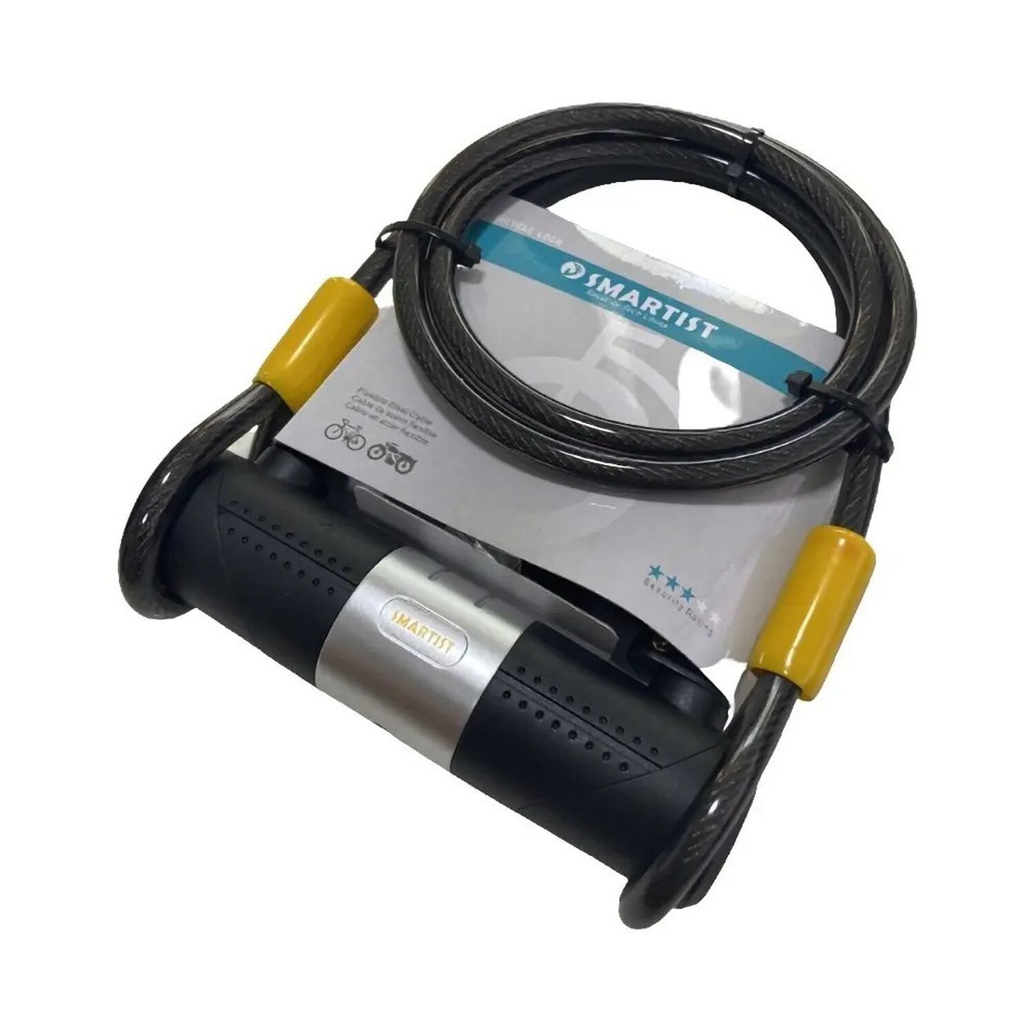 Pack 2 Candados U-lock Bulldog Con Cable Para Bicicleta Negro image number 6.0