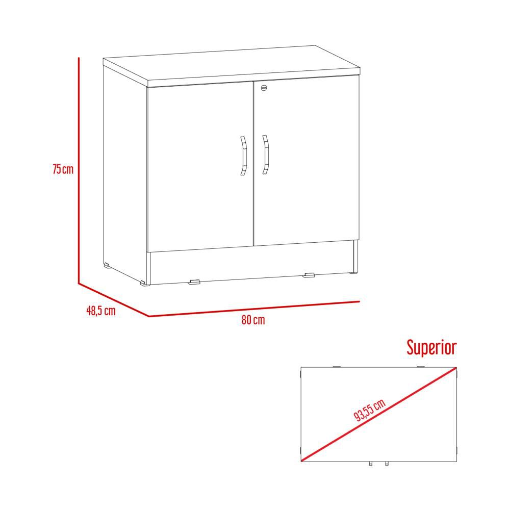 Repisa Tuhome Almacenamiento Home Office / 2 Puertas, 2 Puerta(s) image number 4.0