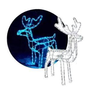 Reno Navideño Con Movimiento Y Luz Led 120cm Azul